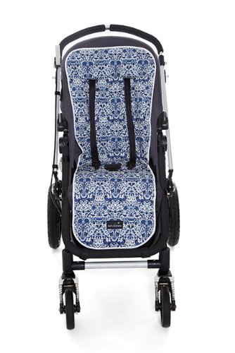 Buggy Liner for Pushchair - Betty Bramble Loddon Liberty Art Print (Navy Blue) - Universal Padded Stroller Liner for Boys and Girls