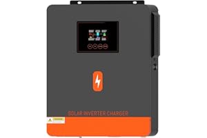 PowMr Onduleur Hybride 6200 W 48 V CC à 220 V/230 V CA Onduleur Solaire 48 V avec régulateur de Charge Solaire MPPT de 120 A, Compatible avec Les Batteries au Lithium Plomb-Acide
