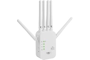 XINZHIZHU 2025 WIFI Extender Signal Booster 1200Mbps 6 Antennas Dual Band (5.8GHz/2.4GHz) Wireless WIFI Repeater Boosters Range Extenders with Ethernet Port Internet Repeater for Home Quick Setup