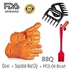 Keynice Bbq Silikonhandschuhe Fleischklauen Zum Schneiden Von Fleisch Pulled Pork Ofenhandschuhe Aus Hitzebestndigem Wasserdichtem Lebensmittelgetragenem Silikon Zum Kochen Backen Und Kochen