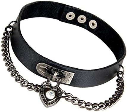 Tangda Stainless Chain Leather Gothic Choker Collar Punk Elegant Gothic Necklace