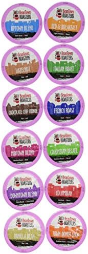 96-Count Beantown Roasters Variety Pack Sampler of 12 Assorted Roasted Coffees, single-cup coffee pack sampler for Keurig K-Cup Brewers