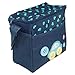 WPG 4pcs Dark Blue Cute As Button Embroidery Baby Nappy Changing Bags