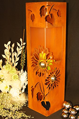 【ᐅᐅ】🥇Feuersäule Sonnenblume Edelrost Rost Metall Gartendeko Garten