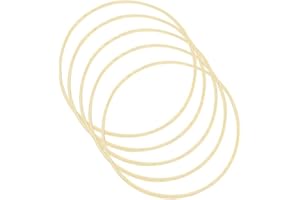 HooAMI 5 Pack 10inch/25cm Wreath Rings Wooden Bamboo Floral Hoop Wreath Macrame Craft Hoop Rings for DIY Wedding Wreath Decor, Dream Catcher and Wall Hanging Crafts
