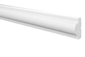 MARBET DESIGN Listello Professionale Duro Bianco Liscio Marbet 11x23mm E-27-2360124, 50 Metri / 25 Rendere