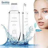 🕘【2019 Bestidy Ultrasonic Haut Scrubber】 Bestidy Skin Scrubber ist ein schaufelförmiges Edelstahlblech, das Stromkreise und Hochfrequenzvibrationen erzeugt, um die Poren tief zu reinigen und die Haut glatt und zart zu machen. Entfernen Sie abgestorbene Hautzellen, Schmutz, Mitesser, Weißkopf usw.