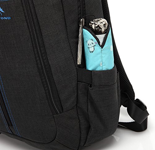 kayond® Ultraportable Laptop Rucksack – Ultralight Nylon EPE Schaumstoff sandwich-classic für Schule und zudem schwarz - 6