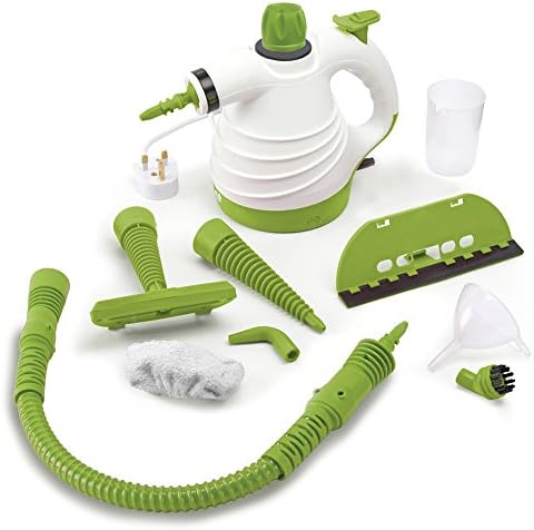 Easy Steam 10-in-1 Multi Use Portable Handheld Steam Cleaner and Grime Remover with Multifunction Accessories - 1050 Watts. (Handheld Steam Cleaner with Hose)