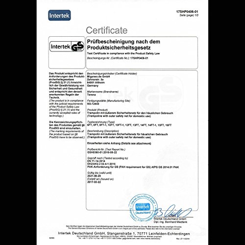 Premium Trampolin neonpink 183 244 305 366 427cm mit Netz Sicherheitsnetz Gartentrampolin für Kinder - 2