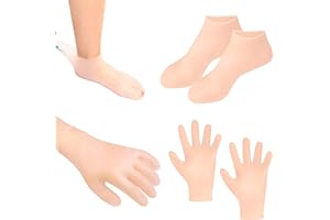 DMNQ 4 Pcs Calcetines Silicona Calcetines De Silicona Para Mujeres Calcetines Silicona Hidratante Mujer Spa Hidratante Para Pies Adecuado Para Pies Secos Y Agrietados Y Piel Áspera.