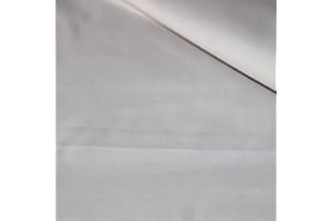 PINGIANER Tessuto in 100% cotone, tinta unita, per bambini, al metro, per lavori di cucito (grigio chiaro/beige scuro, 100 x 160 cm)