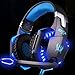 Produktbild Computer Gaming Headset Headset Desktop mit Weizen, DTS 7.1 Surround für PC, PC/Mac/PlayStation 4/Android/iOS/VR (Color : Black blue)