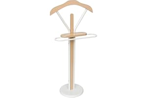 bremermann Kleiderbutler, Herrendiener, stummer Diener, Garderobe, Bügel in buche (Weiß)