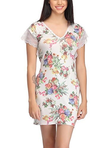 Clovia Women Floral Print Short Nightie RS.449 (55.00% Off) - Amazon