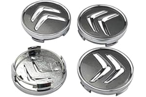 MISSLYY 4pcs Car Hub Caps for Citroen C2 C3 C4 C5 C1 Elysee Berling Xsara Picasso Saxo Cactus Ds3 Ds4 Ds6,Auto Logo Wheel Center Cover Sunscreen Waterproof Styling Accessories,60mm