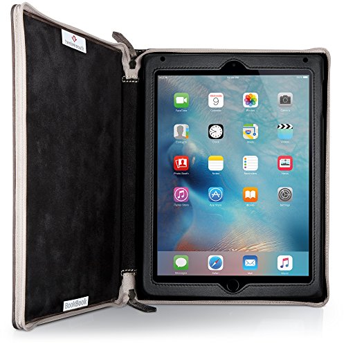 Twelve South BookBook Leder Buchh  lle mit Aufstellm  glichkeit zum Tippen oder Video  f  r iPad  2017  und iPad Air 1   2  braun
