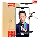 [2 Pack] Huawei Honor 10 Pellicola Protettiva , PULEN Premium 9H Protezione Dello Schermo Scratch Resistente [Protezione Antigraffi Ultra-Clear] Pellicola Vetro Temperato Huawei Honor 10 (Nero)