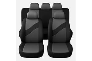 Susy Shop Coprisedili Auto Universali LS08 | Kit Anteriore e Posteriore confortevole traspirante | Fodere protezione per Sedili Utilitarie Medie Piccole | No Suv (Grigio)