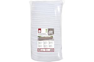 Rayher 3315400 ouate polyester recyclée sachet de 1kg ouate de rembourrage très soyeuse pour des coussins mousse de rembourrage en couches pour créer des décos de Noël blanc