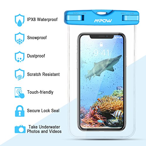 Mpow Waterproof Case, Universal Dry Bag Waterproof Phone Bag Pouch for Devices up to 6.0