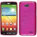 Produktbild PhoneNatic Case für LG L90 Hülle Silikon pink brushed + 2 Schutzfolien