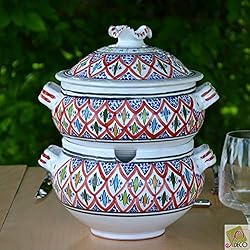 Couscoussier Bakir rouge - Grand modèle