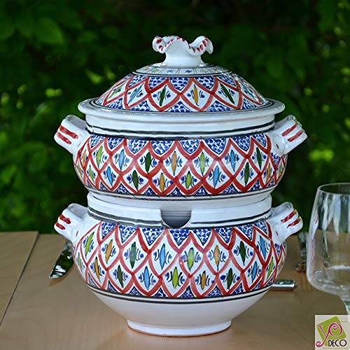 Couscoussier Bakir rouge - Grand modèle