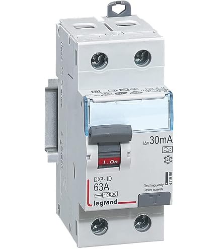 Interrupteur Différentiel Réarmable HAGER CDA263SC 2P 63A 30mA - Protection électrique Automatique Pour Tableau