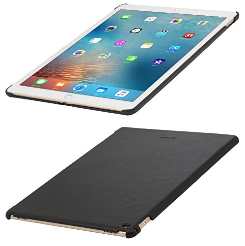 StilGut Cover, Hülle aus echtem Leder für Apple iPad Pro 12,9″ 2015, Backcover passend auch mit Smart Keyboard, Schwarz Nappa - 5