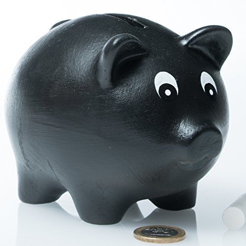 Blacky – Sparschwein zum Beschriften mit Kreide versch. Größen | Keramik Spardose – Handgearbeitet | | Sparbüchse - 4