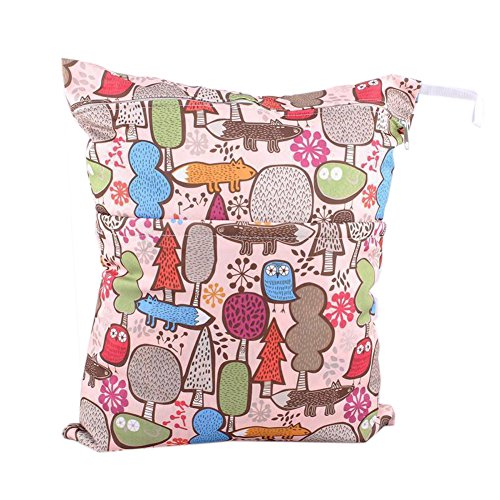 Forest Wet Bags Owl Waterproof Diaper Bag Multi-function Nappy Bag -14*11 inches