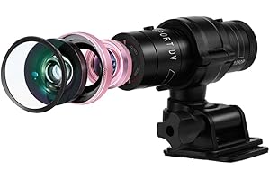 CCYLEZ Mini caméra DV de Sport Full HD 1080P 30fps, IPX-4 étanche vélo Moto Casque Action DVR caméra vidéo, enregistreur vidéo pour L'Aventure en Plein air