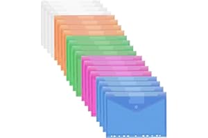 HIQE-FL 20 Stück Dokumententaschen A4,Dokumententasche A4 zum Abheften,11 Löcher Umschlagmappen,Wasserdicht,Mappen Ordnersystem,Dokument Organisieren