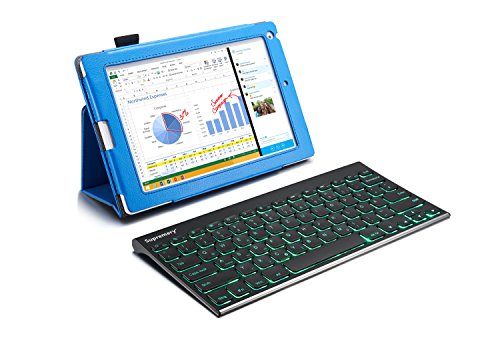Supremery Bluetooth Tastatur Keyboard, Rückseite aus Aluminium – mit Hintergrundbeleuchtung (schnurlos) für MAC OS, Windows 10/ 8/ 7, IOS 9 / 8, Android (QWERTZ, deutsches Tastaturlayout) - 8