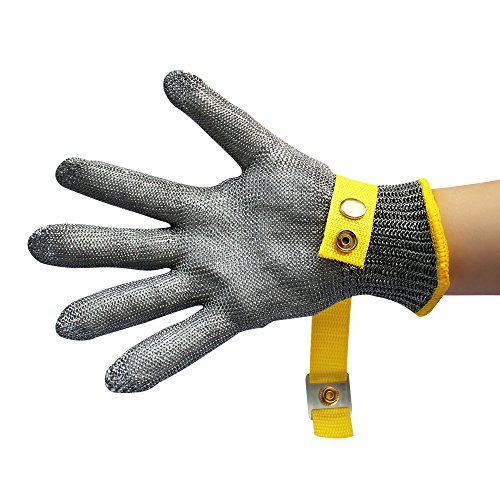 StillCool® shifashionshop sicherheit Cut Proof Schützen Handschuh aus 100% Edelstahl-Metal Mesh Butcher Handschuhe - 3