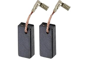 TRADE-SHOP Lot de 2 balais de charbon pour Makita HR4003C HR4011C HR4013C HR1013C HR6001C HR6011C HR8001C HR8011C HR8011C 6,5 x 11 mm