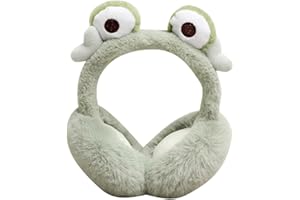 UZSXHJ Orejeras De Invierno Para Niños, Cálidas Orejeras De Peluche Con Temática De Rana, Orejeras De Invierno Plegables De Dibujos Animados Para Jugar Al Aire Libre