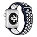 Produktbild Apple Watch 38mm Series 3,2,1 Silikon Armband,Weideworld Sport Smart Watch Silikonarmband für Apple iWatch / Apple Uhr Nike + alle Modelle(Blau&Weiß)