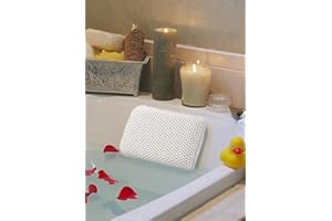 OTHER Waterproof Bath Pillow Cushion Headrest with Suction Cups (White)