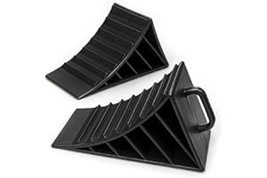 ‎WILTEC Wiltec Unterlegkeile für Anhänger 2 Stück bis 2 t, Bremskeile Wohnmobil 17,7 x 8,9 x 9 cm, Unterlegkeile Auto rutschfest aus HDPE für Pkw und Wohnwagen