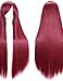 Produktbild Perücken europäisches Haar GY Neue Anime Cosplay Rotwein langen glatten Haaren Perücke 80cm