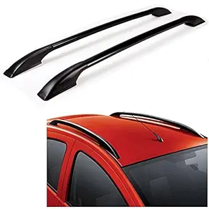 GOLSM Car Drill Free Roof Rails Black For Chevrolet Beat Type 2 (2014-2015)