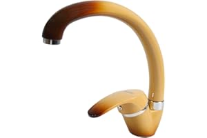 VETRINE IN RETE Vetrineinrete® Rubinetto per lavello da cucina a canna alta miscelatore monocomando per lavandino M44 (Terra di francia)