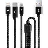 ttec AlumiCable Trio Şarj Kablosu 1mt. Type-C, Lightning, Micro USB