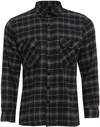 Mens Work Shirts Brushed Cotton Lumberjack Flannel Long Sleeve Check Shirt FREE P&amp;P (XXL, Design 4)