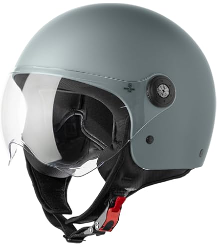 Casco Open Face YM-631 Per Scooter - Omologato ECE, Casco 3/4, Per Uomini E Donne - Foto 2