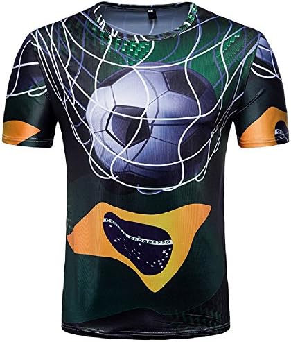 qqer Brazil Flag T-Shirt of World Cup O-Neck in Polyester European Size