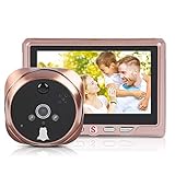 türspion kamera ohne bohren Mit einem hochauflösenden 4-Zoll-HD-Pixel-Pixel mit 120 ° Weitwinkelobjektiv können Sie jeden an Ihrer Tür sehen und hören. Sicherheitswarnung und automatische Erkennung des menschlichen Körpers.