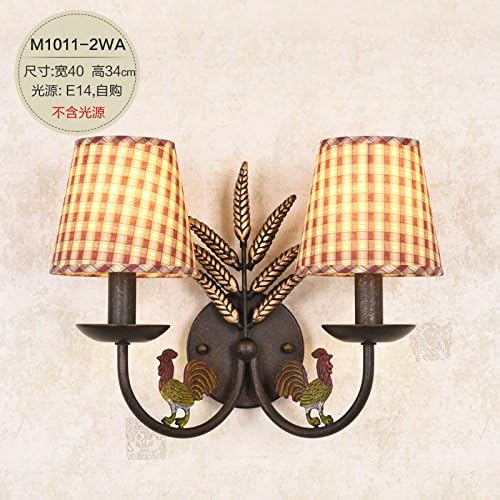 American iron wall lights living room wall lights bedroom bed wall light continental idyllic iron lamps light ,M1011-2WA children Grid